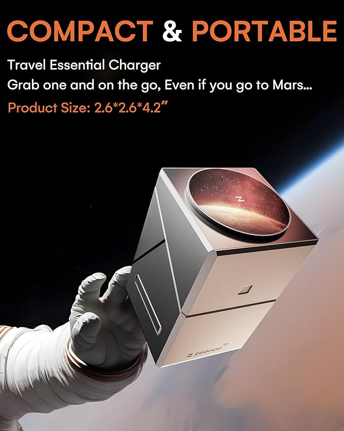 ZEEHOO 3 in 1 Charging Station for Apple, Mag-Safe for iPhone Charger